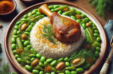 Baghali Polo ba Mahicheh – Persian Dill Rice with Broad Beans & Lamb Shank Recipe