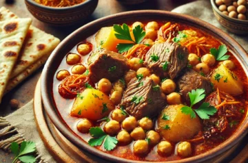 Abgoosht Recipe – Persian Meat and Chickpea Stew with Bread and Pickles
